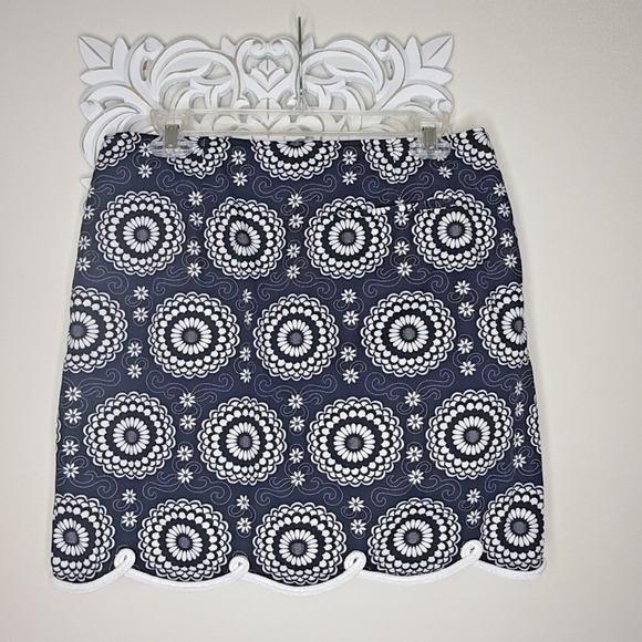GOLFTINI Women's 6 LONG 6L SKORT Shorts Skirt "JUMP ROPE" Athleisure NAVY White - Picture 4 of 10